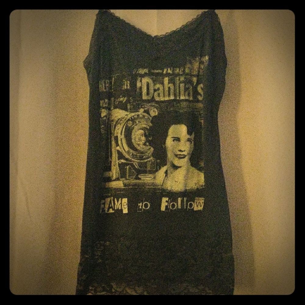 Black spaghetti strap tank top